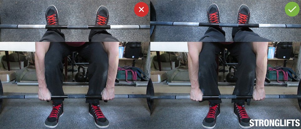 posicion inicial deadlift