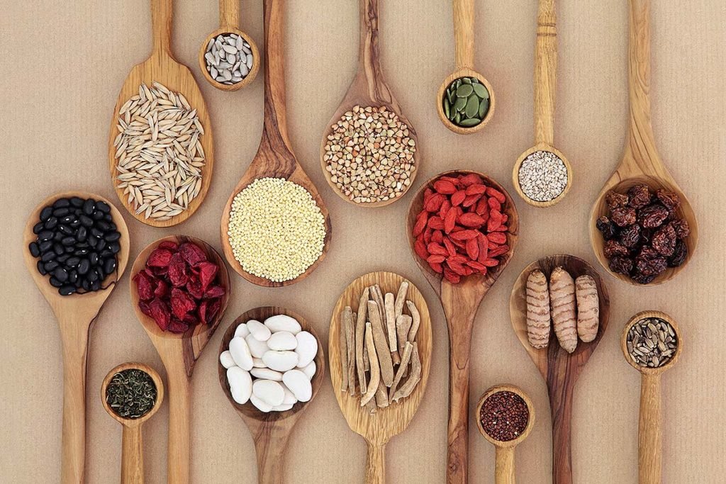 alimentos con fibra dietética vegetal