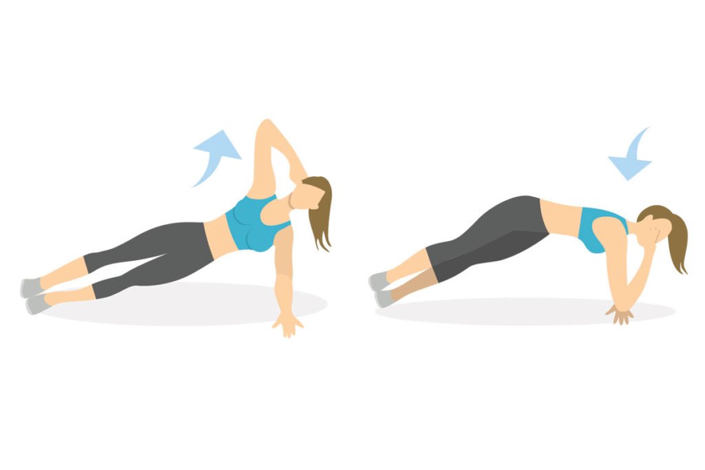 planchas abdominales laterales ejercicios